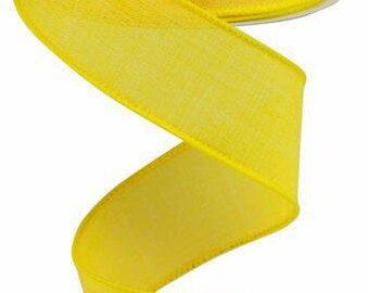 Sun Yellow Wired Royal Burlap Ribbon 1,5" x 10 Meter Rolle RG12788N