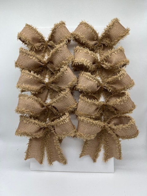 Natural Burlap Jute Pull Bows, Sustainable Gift Packaging, Christmas Gifts, Burlap  Bows for Christmas Presents, Special Occasion Bow 