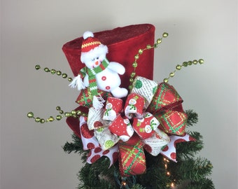 Snowman Top Hat Christmas Tree Topper