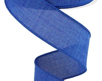 Royal Blue Wired Royal Burlap Ribbon 1.5" x 10 Yard Roll RG127825