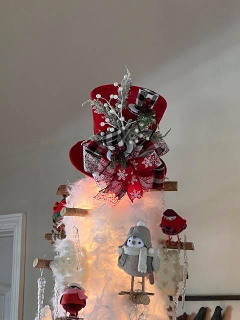 KI Store 2 pezzi Nastro di Natale bianco grande 41cm in velluto, nastri e fiocchi per decorazione albero di Natale