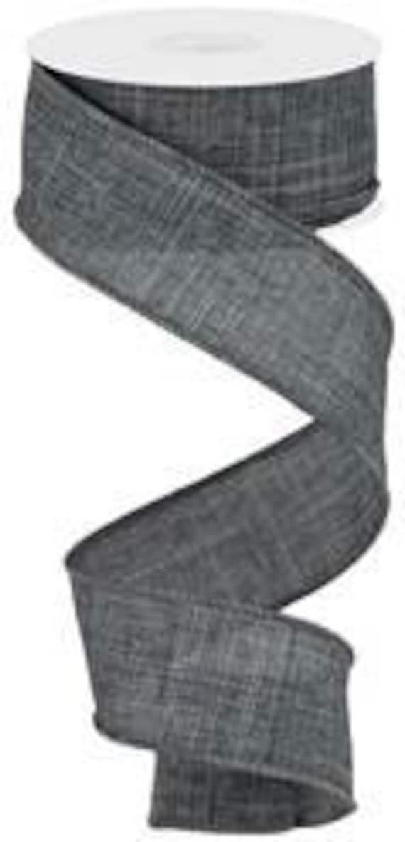 Gray Wired Ribbon Royal Burlap 1.5