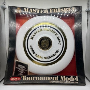 Vintage Wham-O Frisbee white master tournament 150 G model flying disc NIB 1979