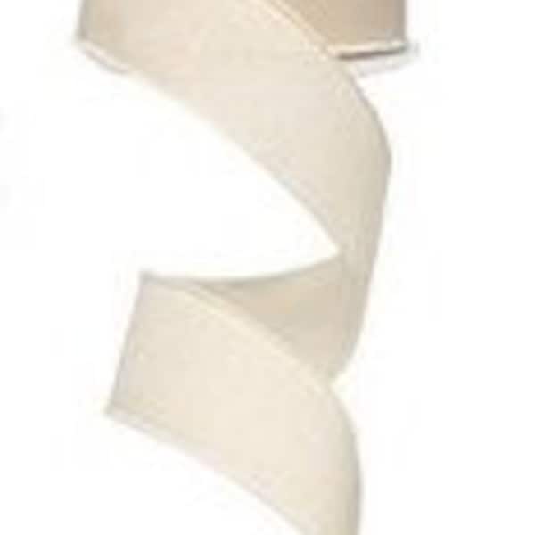 Ivory Cream Wired Royal Burlap Ribbon 1.5" x 10 Yard Roll RG1278C2