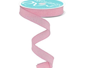 Nastro di juta finta rosa pallido senza ferretto da 5/8" x 20 iarde