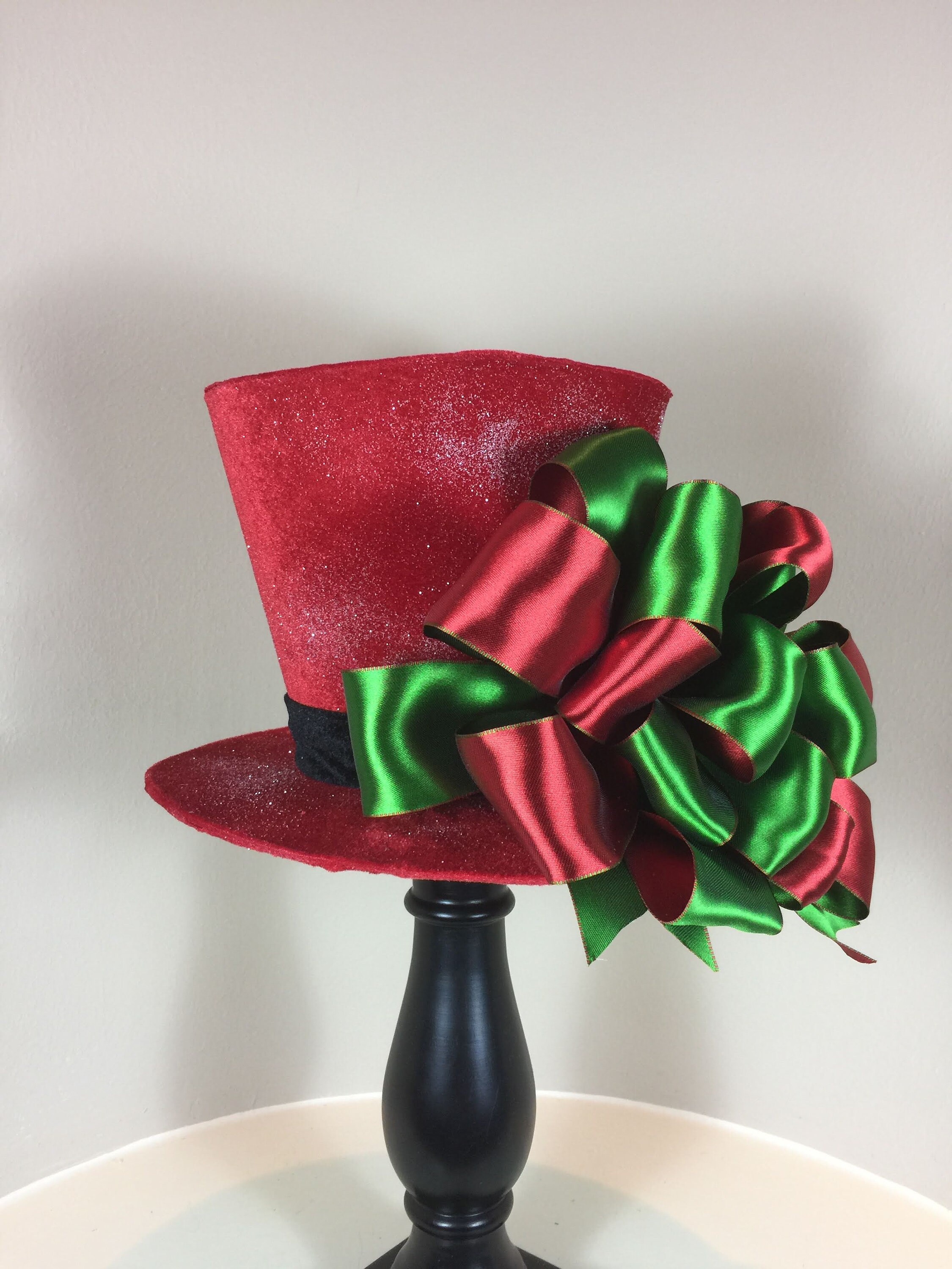 Red velvet top hat Clearance