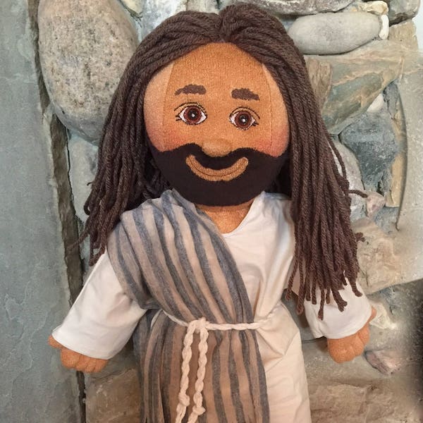 Jesus Unique Handmade Cloth Rag Doll, 18 Plush Christian Catholic Spiritual Gift by Halo Toys