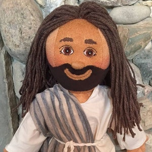 Handmade Jesus Rag Doll 18" Plush Christian Gift by Halo Toys