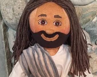 Jesus Unique Handmade Cloth Rag Doll, 18 Plush Christian Catholic Spiritual Gift by Halo Toys