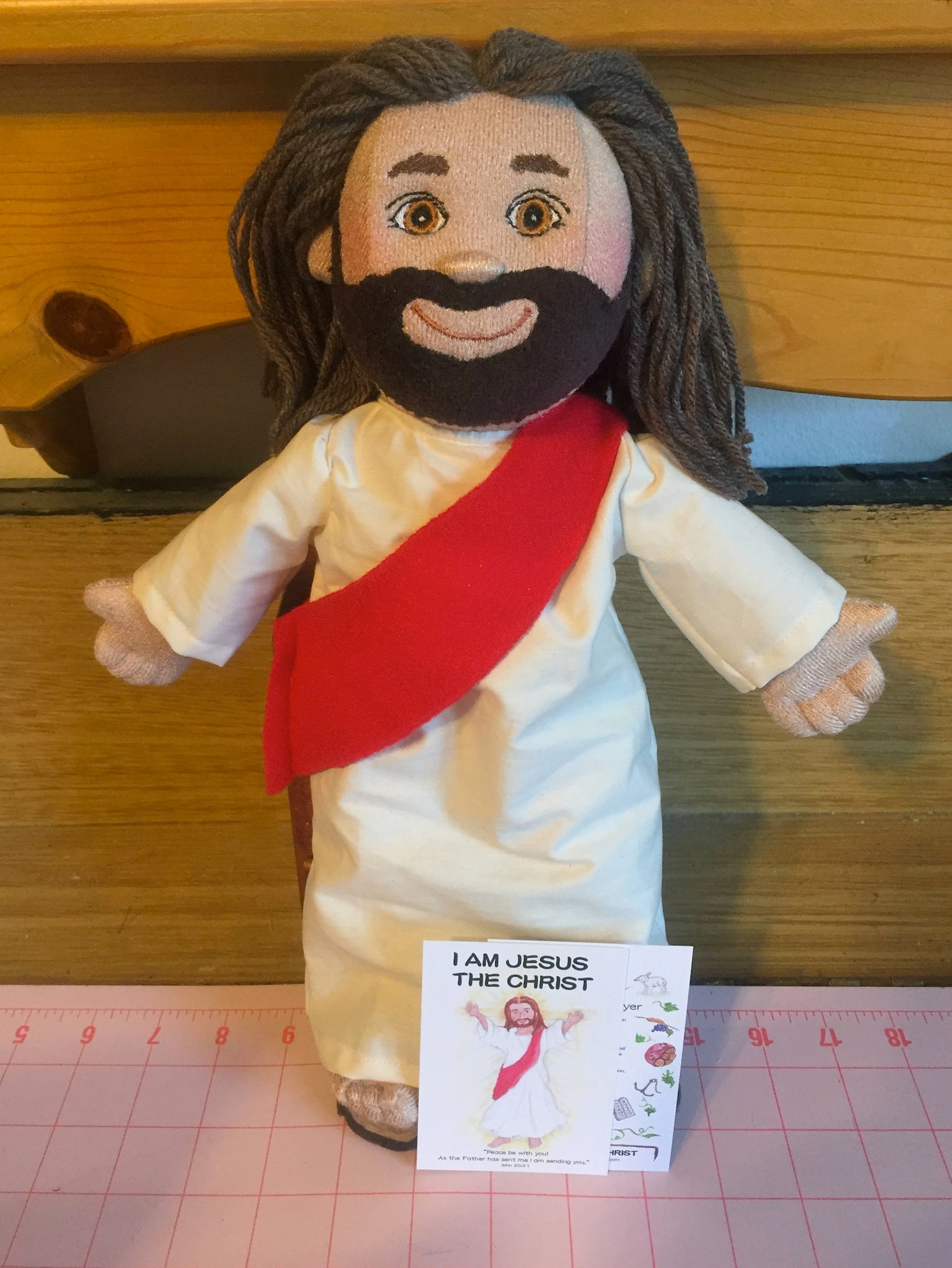 Jesus Doll 14 Inch Handmade Cloth Jesushalo Toys OOAK Plush Etsy