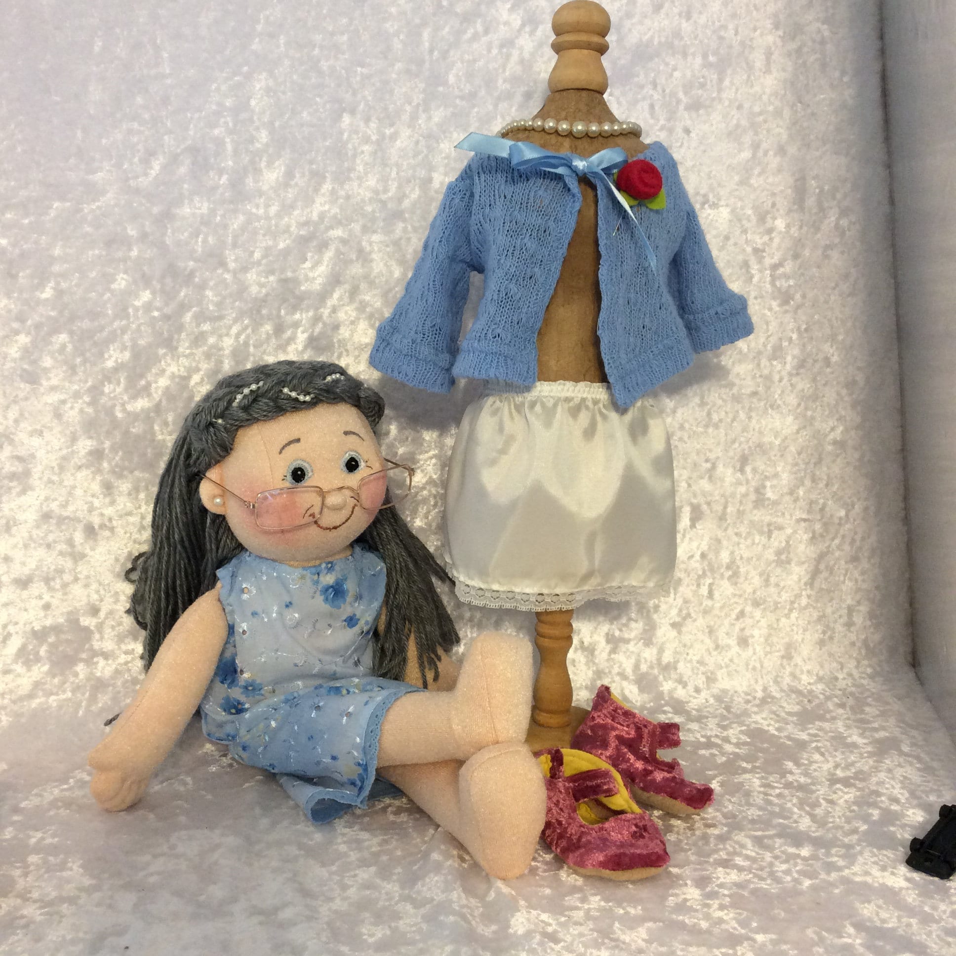 Grandmother Doll, Custom Handmade Plush Grandma, Grammy, Grams