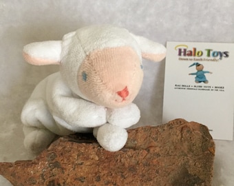 Jesus Plushie Lamb Soft Handmade Toy, Jesus Gift Animal Stuffie by Halo Toys