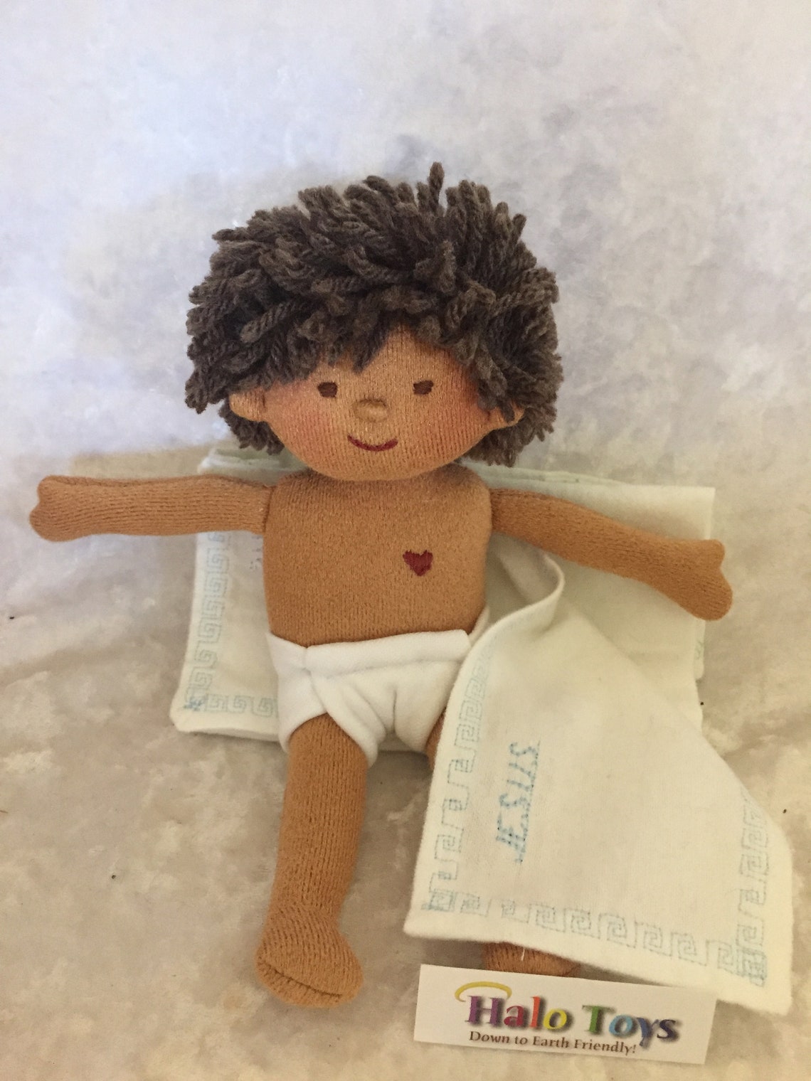 Infant Jesus Handmade Plush Doll with Embroidered Heart and Etsy