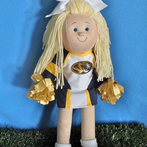 Cheerleader shops Rag Dolls~Unique Personalized Cheerleader Soft Sculpture Cloth Dolls~Handmade Sports Dolls with Custom Uniforms