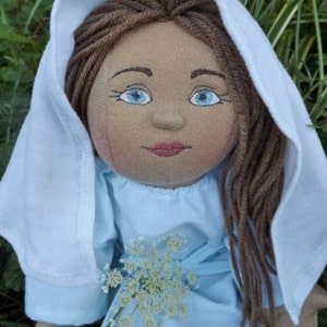 Blessed Virgin Mary Mother Cloth Doll~Plush Handmade 18 inch Rag Doll~Catholic Gift~Christian Faith Toy by Halo Toys