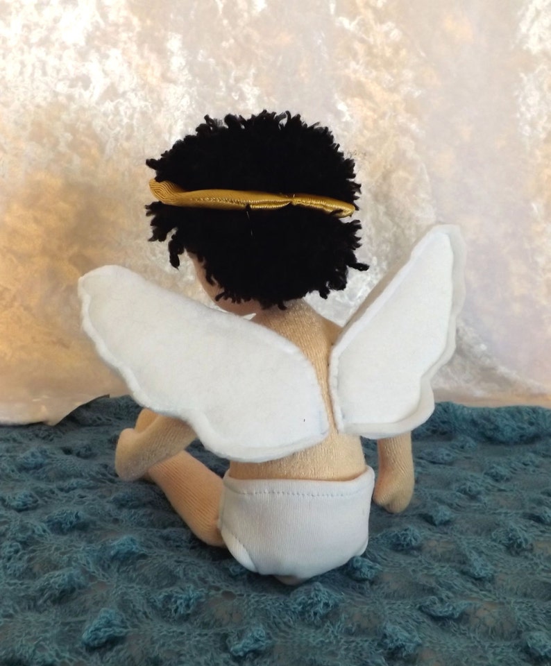 Angel Plushie Handmade 10 inch Guardian AngelAngel GiftAngel Cloth DollsPlush ToysChristian SaintsSpiritual Get Well Present image 4