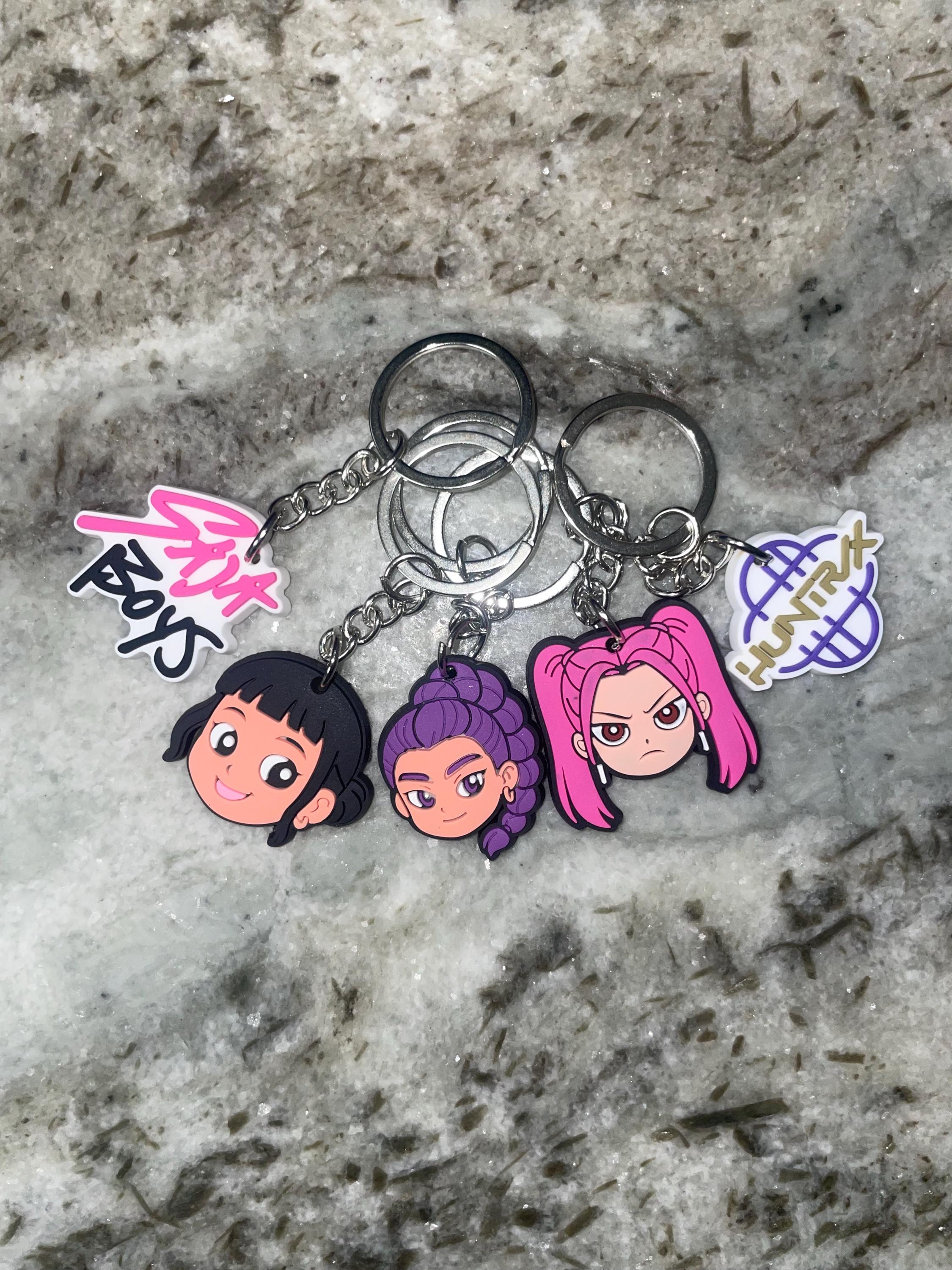Kpop Demon Hunters Keychain 5 Bundle Huntrix Saja Boys Rumi Zoey