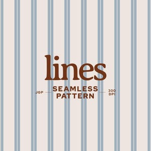 May include: A seamless pattern featuring vertical blue stripes on a light beige background. The text dacoparo, lines, SEAMLESS PATTERN, JGP, 300 DPI, and @DACOPARO are printed in brown over the striped design.