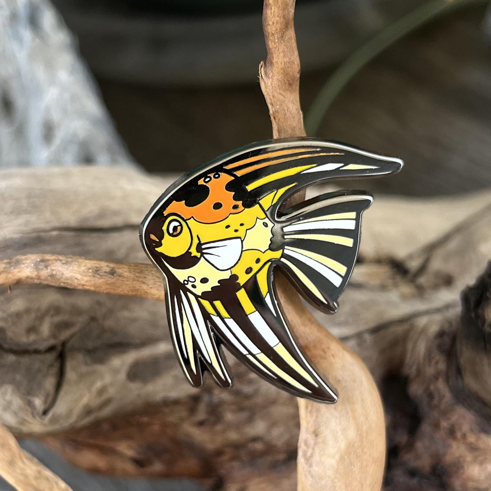 暑っシルバーエンゼルフィッシュ置物 SILVER ANGEL-FISH 暑っ様専用