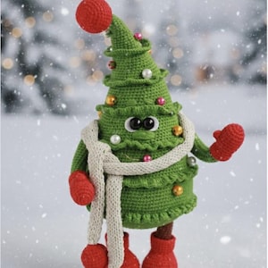 Crochet Christmas Tree Doll – Handmade Holiday Decor