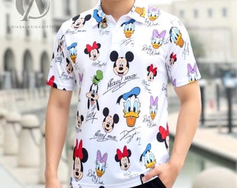 Retro Cartoon Friends Performance Polo Shirt - Classic Animation Style, Breathable Athletic Polo for Men Women Kids