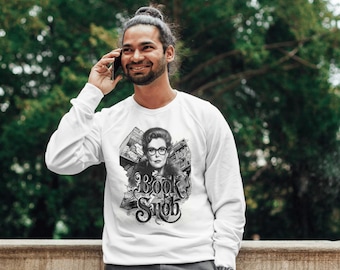Buch Snob Sweatshirt | Literatur Lesezeichen Illustration