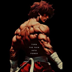 Peut inclure: Couverture d'un planificateur d'entraînement avec une figure musclée en short rouge et bandages blancs. Le texte "14 Week Workout Planner" est en haut, et "Turn the Pain into Power" est écrit verticalement. Un logo est en bas.