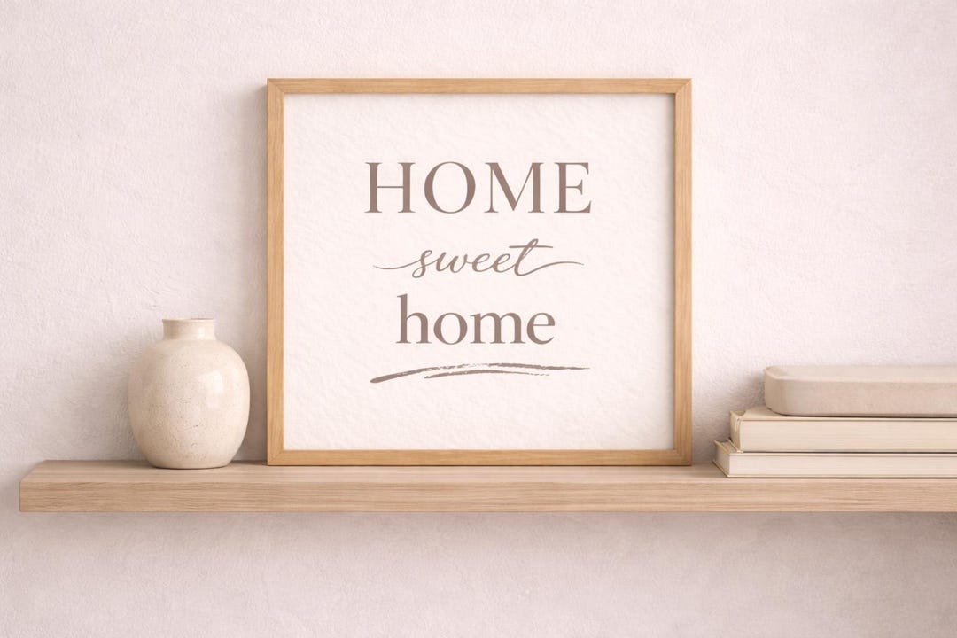 Home Sweet Home Printable Wall Art | Neutral Minimalist Home Decor ...