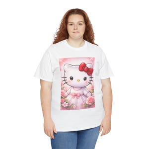 Hello Kitty Princess Dress T-Shirt | Cute Kitty Floral Tee image 4