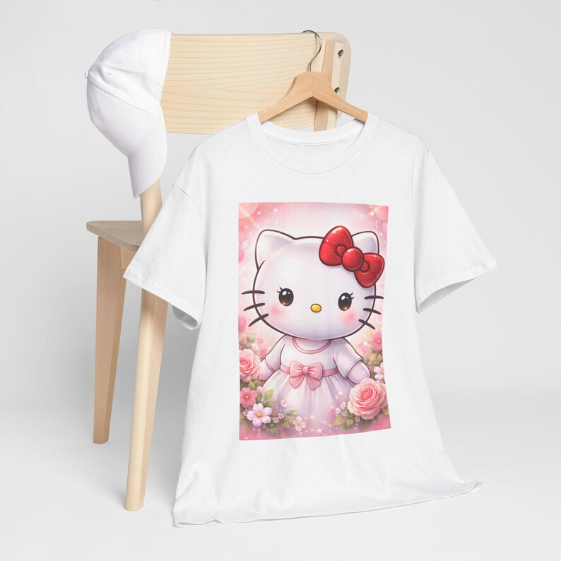 Hello Kitty Princess Dress T-Shirt | Cute Kitty Floral Tee image 6