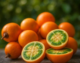 10 Semillas de Naranjilla Lulo Quito: Solanum Quitoense / Fruta Tropical Naranja Rara