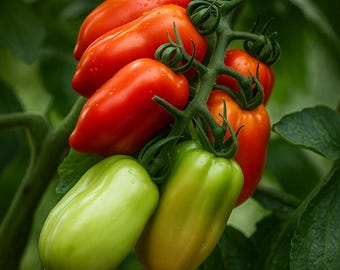 Plantas vivas de tomate San Marzano: 15-25 cm de altura, más de 60 días de edad