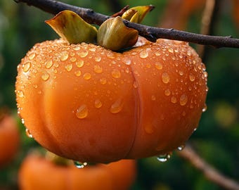 5 semillas de caqui japonés: Diospyros Kaki, árbol asiático resistente, ornamental y comestible.