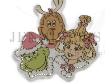 40mm, The Grinch Resins, Cindy Lou Resins, Planar Resins, Max Resins, Christmas Resins, Resins, Flat Back Resins, 2PCS (2726)