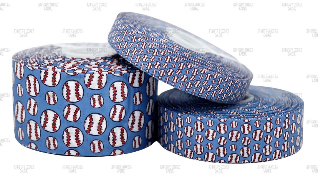 Baseball Ribbon, Sports Ribbon, Blue Ribbon, Baseball Stitches Ribbon ...