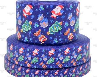 Neon Christmas Ribbon, Santa Ribbon, Reindeer Ribbon, Christmas Ribbon, Holiday Ribbon, 3 YARDS