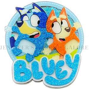 BLUE DOG Resins, hair bow center, embellishment, layered flat back resin, flat back for bows, bow embellishments, hair bow shaker, Die Cut