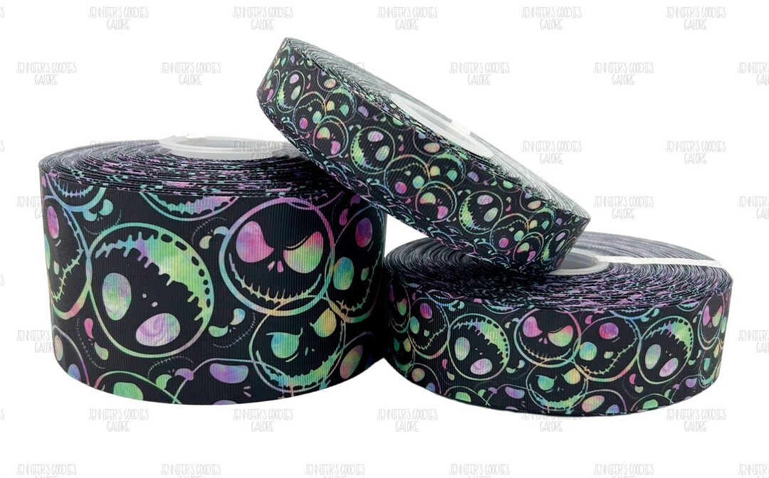 Nightmare Before Christmas Ribbon, Jack Ribbon, Jack Faces Ribbon, Neon ...