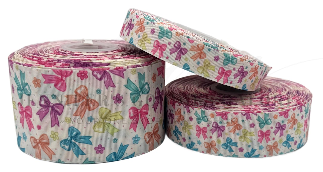 Coquette Bow Ribbon, Colorful Bows Ribbon, Floral Ribbon, Bow Ribbon ...
