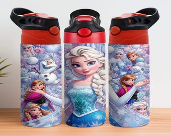アナと雪の女王 タンブラーラップ、12オンス シッピーカップ 昇華デザイン（デジタルダウンロード）