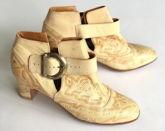 1970s Tooled Southwestern Leather Boots