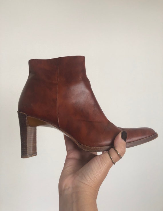 90s Banana Republic Booties / Brown Leather Boots