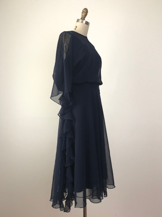 1970s Marino Ruffled Dress - image 7