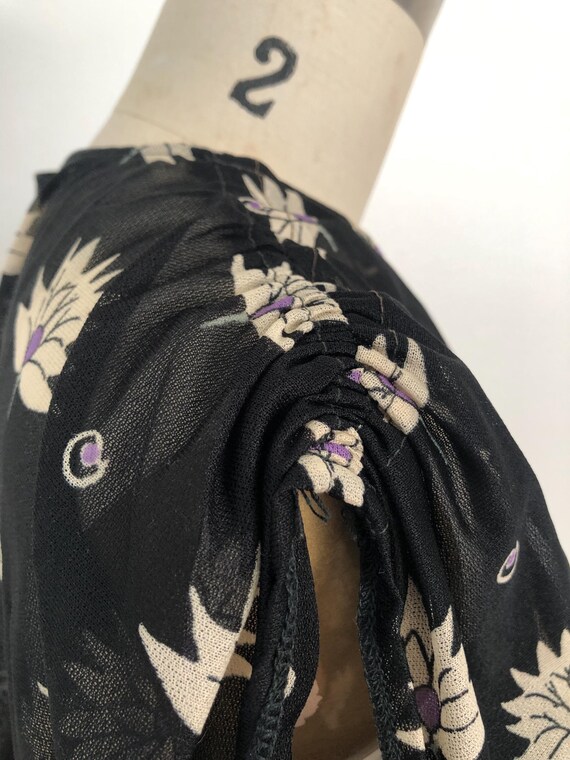 1970s Lotus Flower Dress - image 8