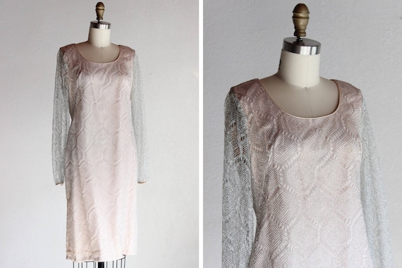 Vintage 1960s Metallic Dress