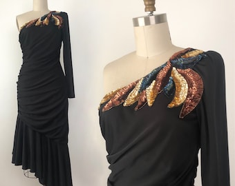 1980 Suzette Sequin Cocktail Dress