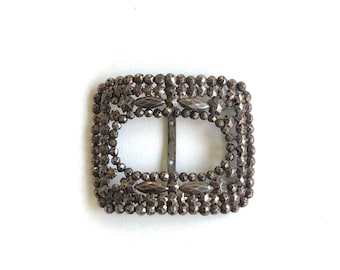 Art-Deco Steel cut buckle | Antique belt buckle