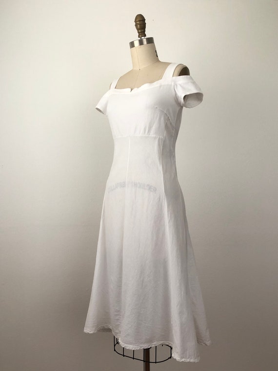 90s Lorena Dress | vintage white sundress - image 8