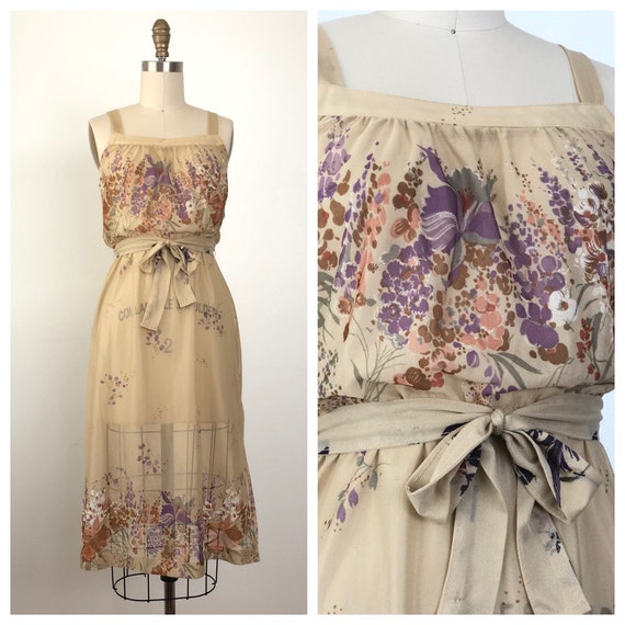 1970s Aina Floral Dress
