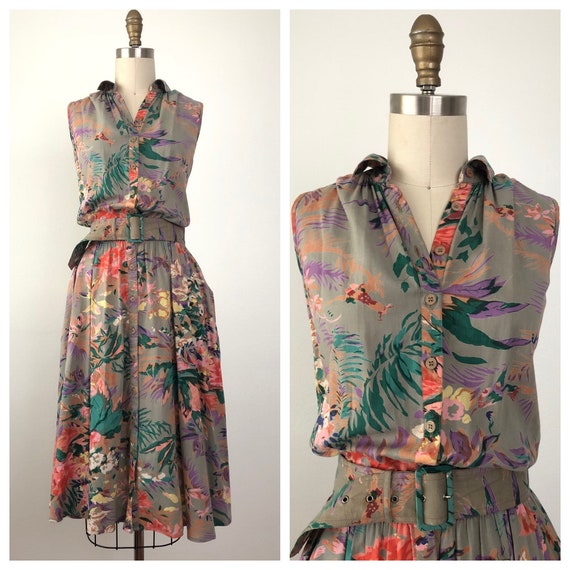 Vintage Pura Vida Floral Dress